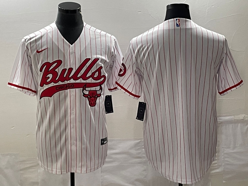 Men Chicago Bulls Blank Blank white Nike 2023 NBA Jerseys